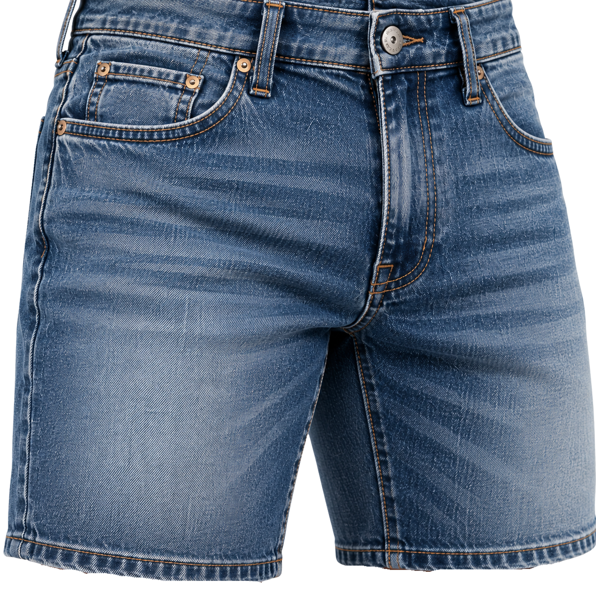 Premium Washed Denim Shorts – Mid Blue | Kolldruns