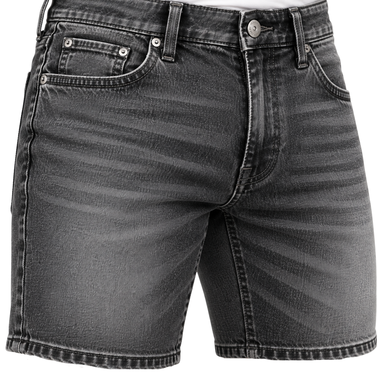 Premium Washed Denim Shorts – Charcoal Grey | Kolldruns