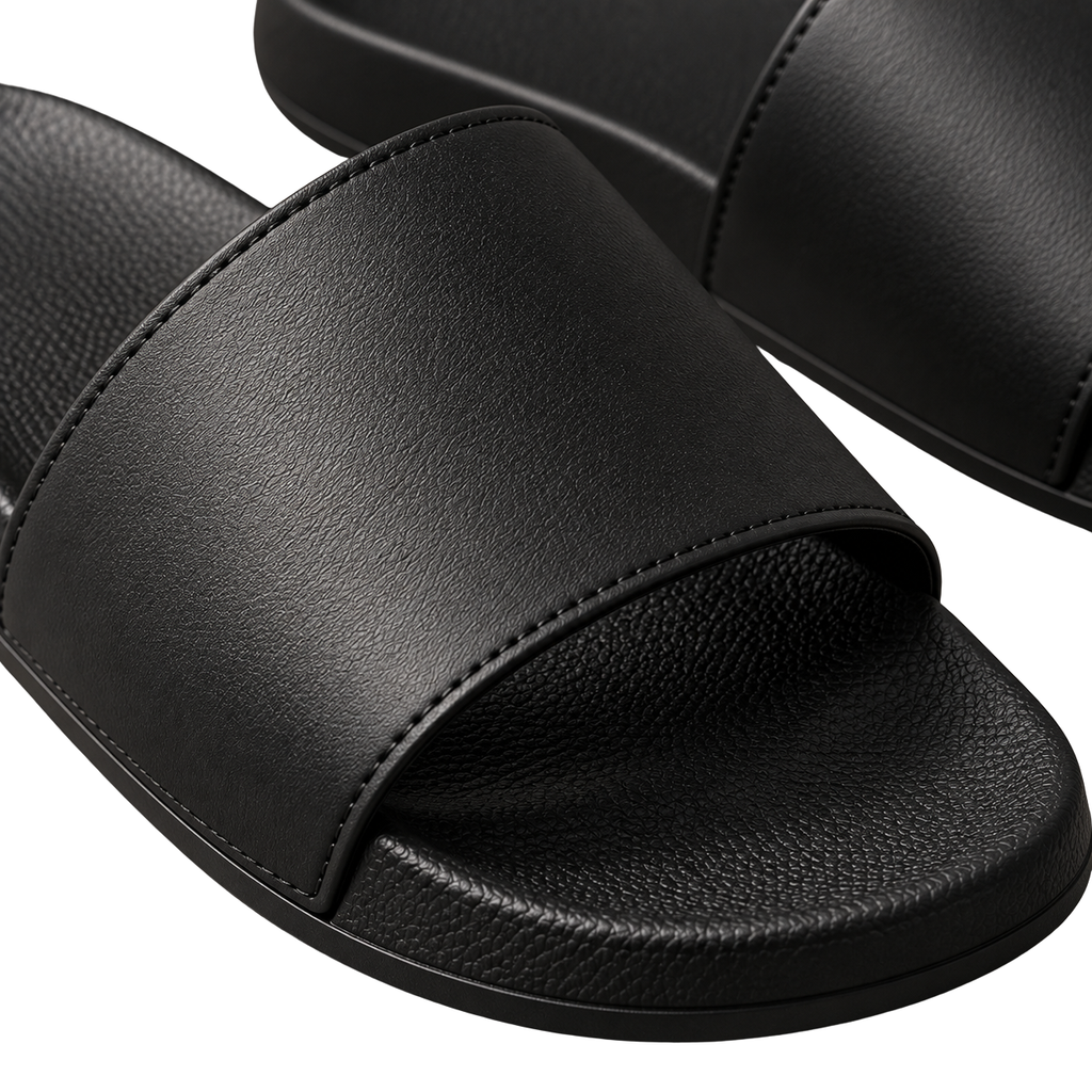 Premium Minimalist Slide Sandals – Black | Kolldruns