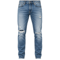 Premium Distressed Slim-Fit Denim Jeans – Mid Blue | Kolldruns